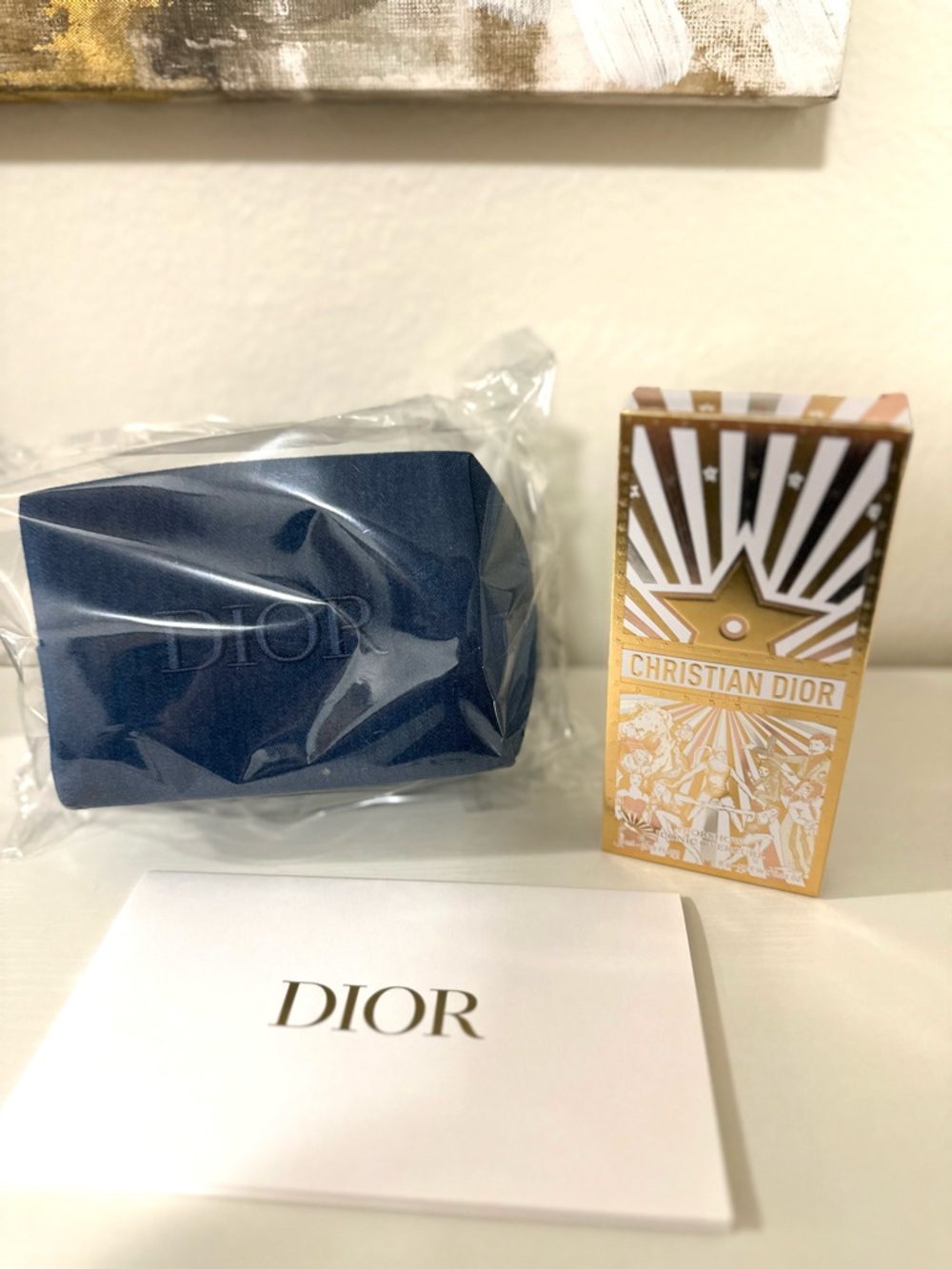 DIOR Beauty Denim Cosmetic Pouch Bundle
